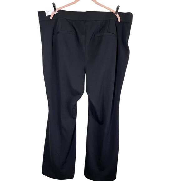 Lane Bryant Ponte Pant 24 Black Career Neutral Staple Minimalist Flare Retro 80s - Picture 7 of 11